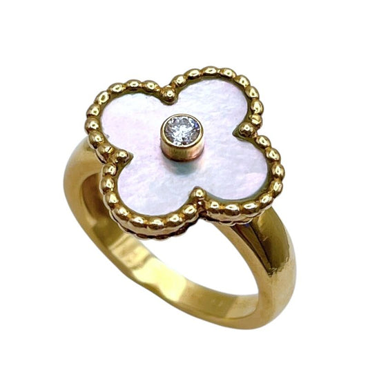 Van Cleef & Arpels Vintage Alhambra Ring in K18 Gold & MOP