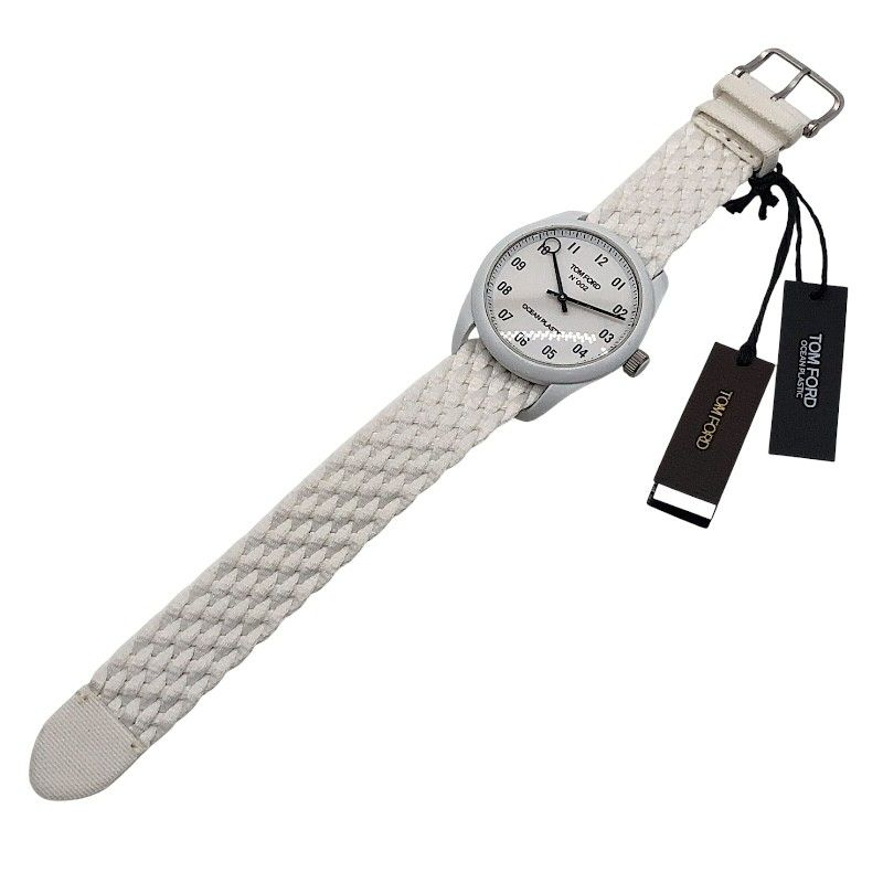 TOM FORD N.002 Ocean Plastic Men's Watch - White & Silver