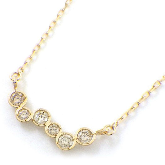 Elegant 0.06ct Diamond Necklace in K10 Yellow Gold