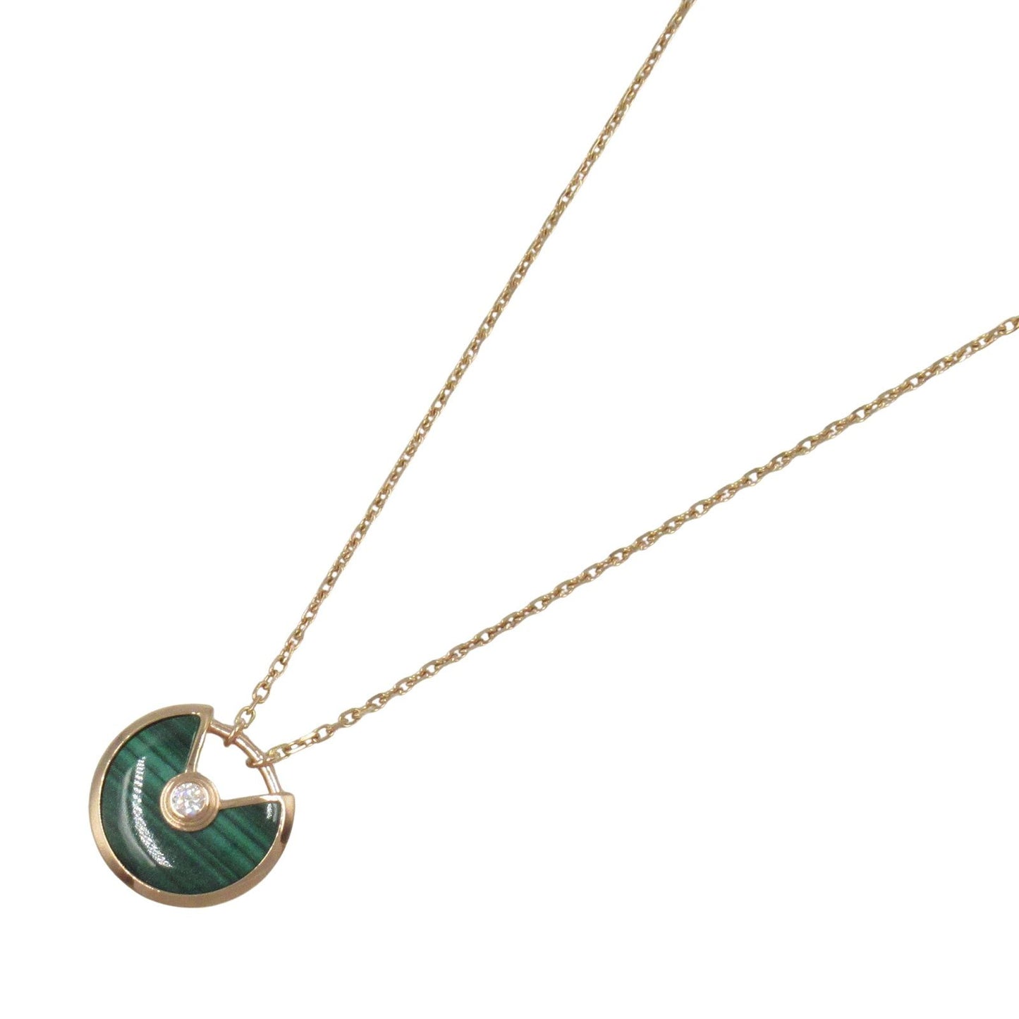 CARTIER Amulet Necklace with Malachite in 18K Pink Gold