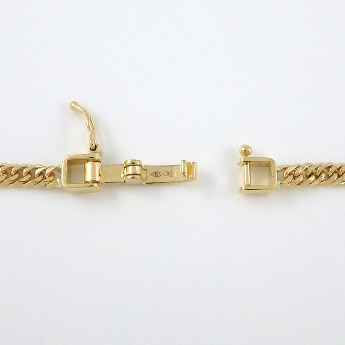 K18YG Double-Sided Figaro Necklace - Exquisite Craftsmanship