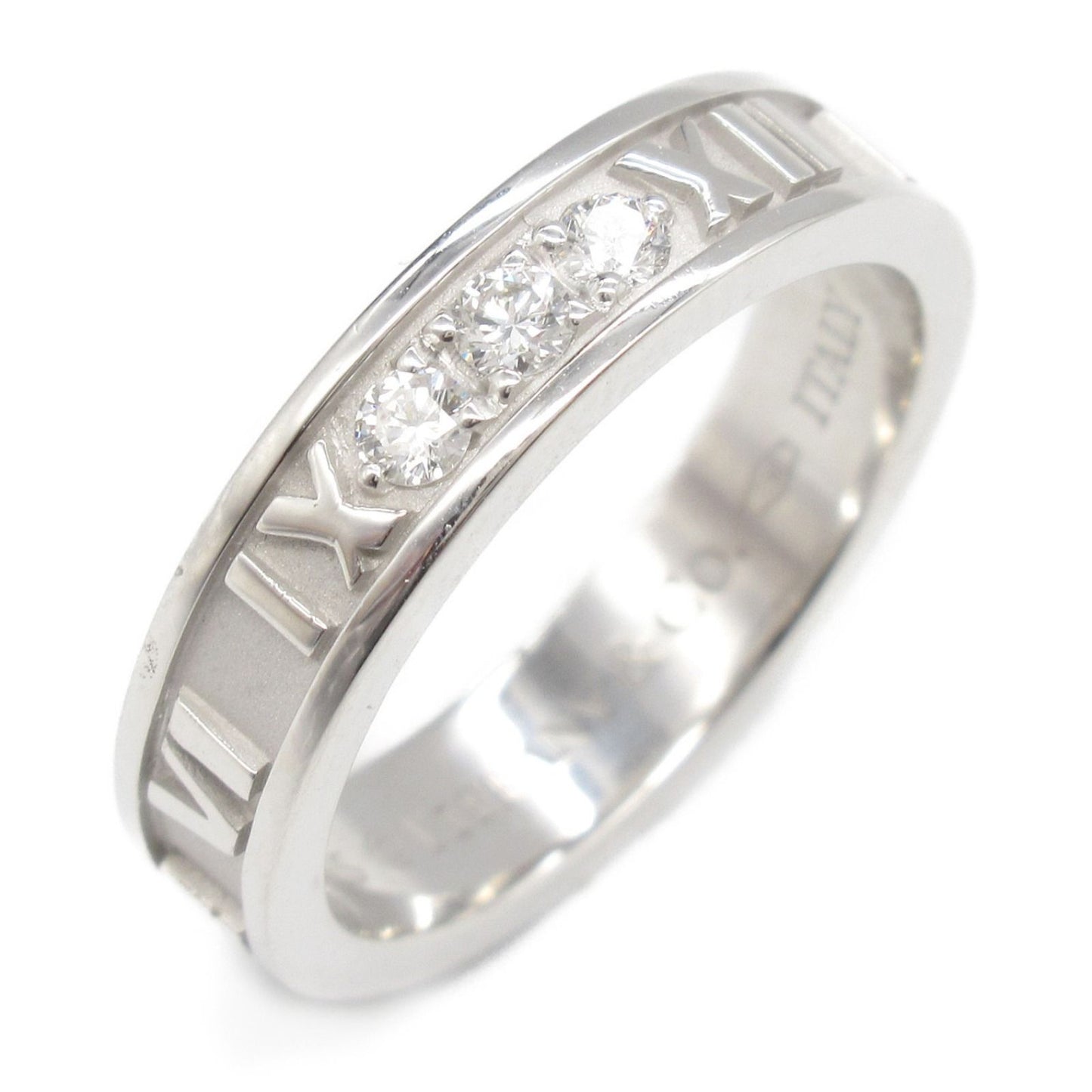 TIFFANY & CO Atlas Diamond Ring in 18K White Gold - Size 8.5