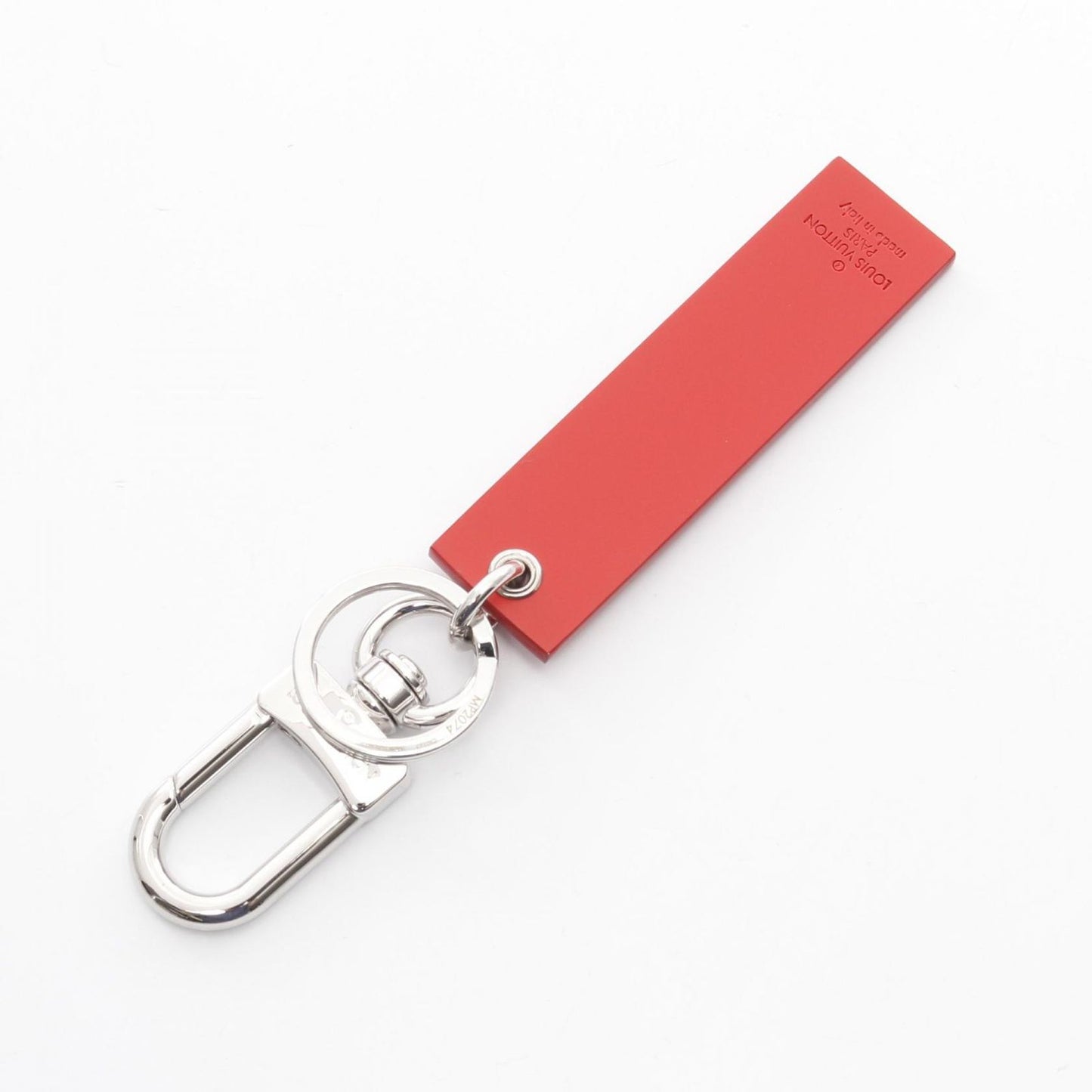 LOUIS VUITTON × Supreme Downtown Tab Charm - Unused Red Leather