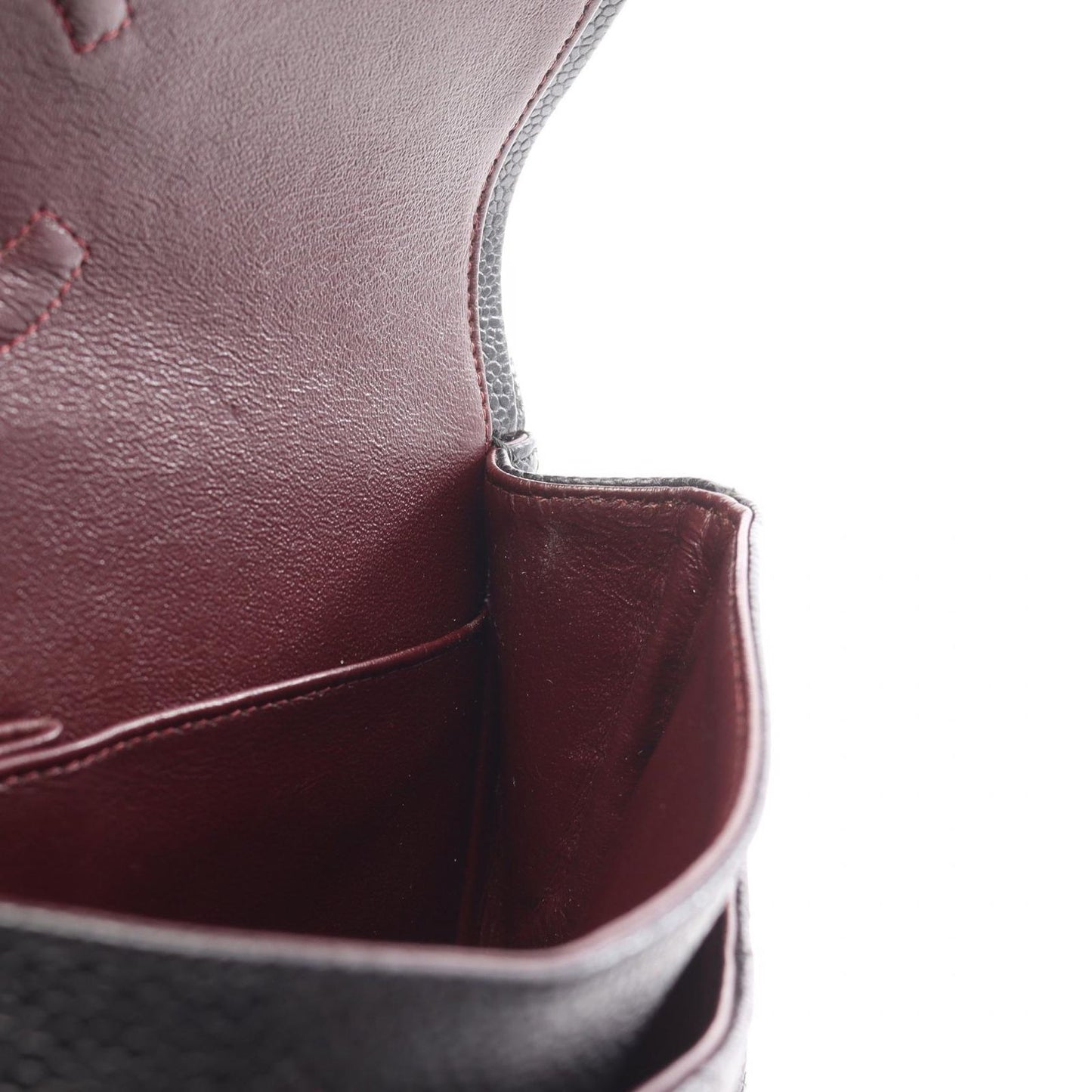 CHANEL Matelassé Double Flap Shoulder Bag - Black Leather