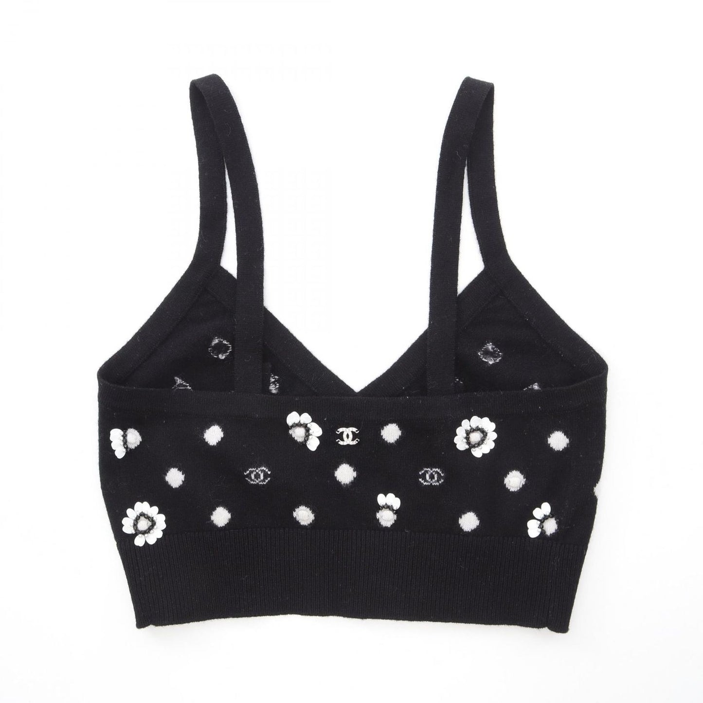 CHANEL Black Cashmere Bustier Top - Timeless Elegance