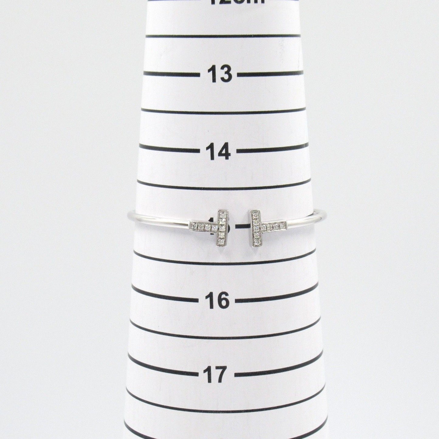 TIFFANY & CO T Wire Diamond Bracelet in 18K White Gold