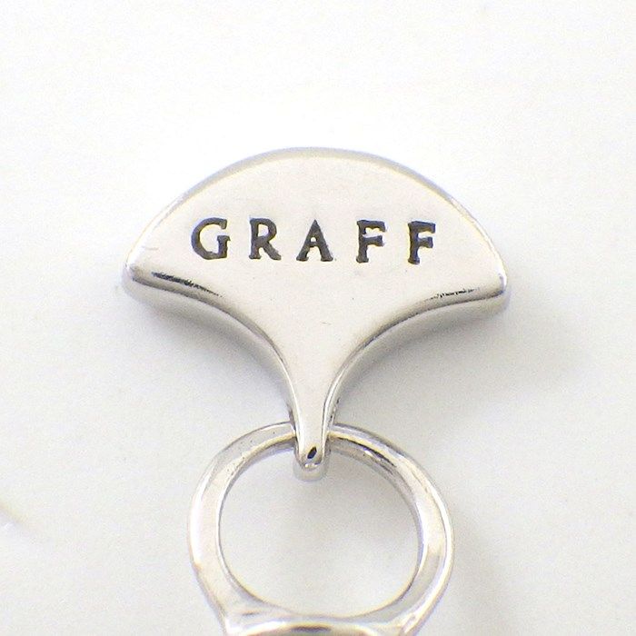 Graff Mini Butterfly Silhouette Necklace in K18WG with Diamonds