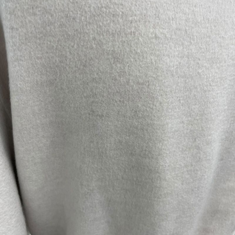 HERMES Ivory Cashmere Belted Wrap Long Coat - Size 38