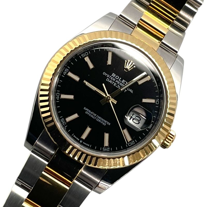 Rolex Datejust 41 126333 Black Dial K18YG/SS Men's Watch