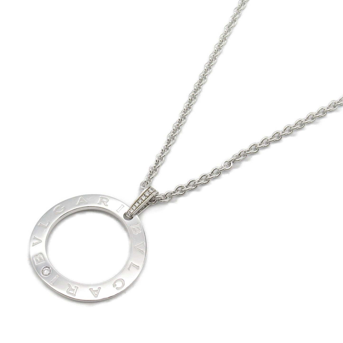 BVLGARI B.zero1 Diamond Necklace in 18K White Gold