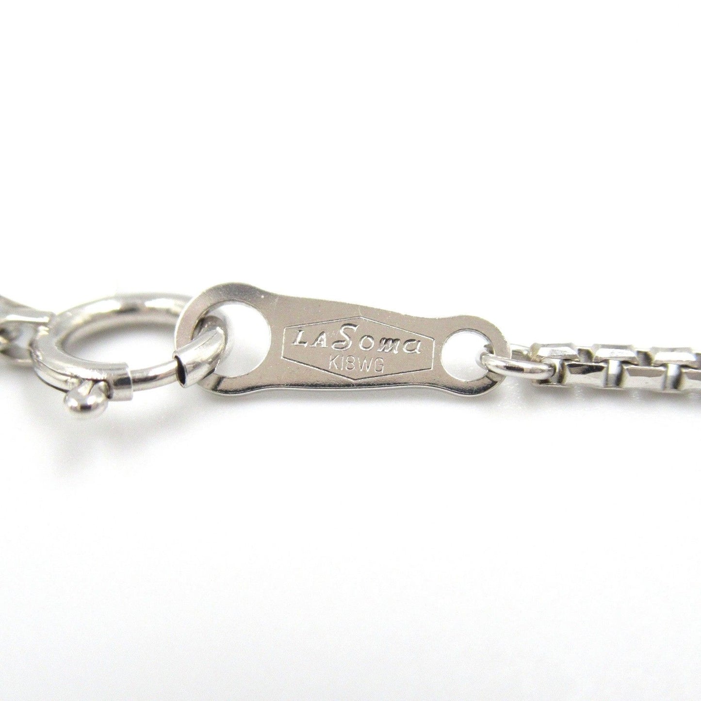 Exquisite K18WG Quartz & Diamond Necklace - 12.8g Luxury Piece