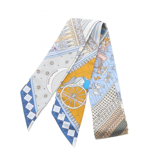 HERMES Twilly Scarf OBJETS DE CURIOSITE - Exquisite Silk Accessory