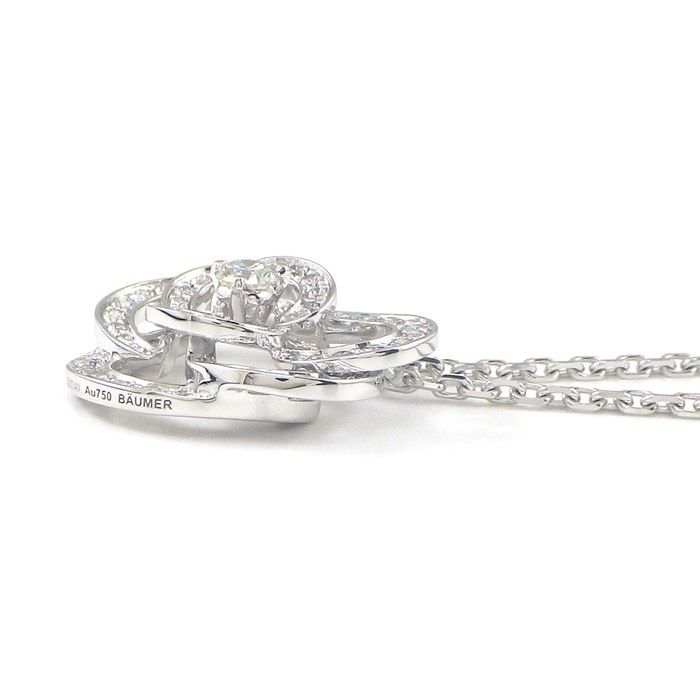 CHANEL Camellia Collection Medium Necklace with Diamonds in K18WG