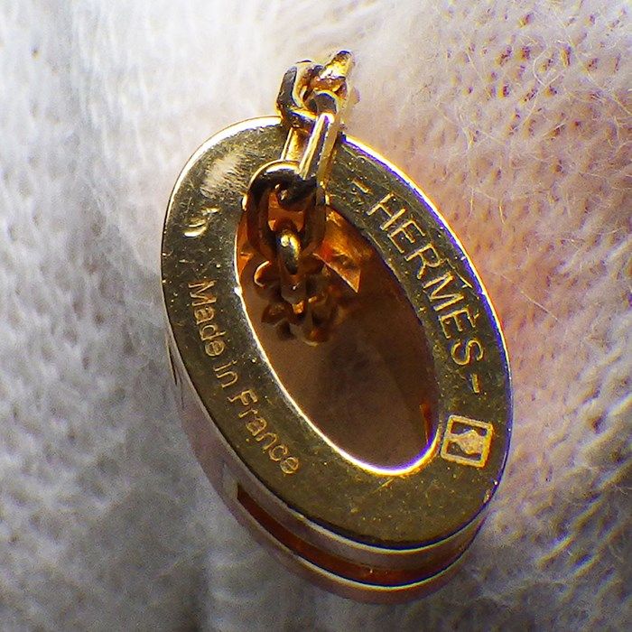 HERMES Mini Pop H Necklace in Orange Soie Lacquer - Exquisite Craftsmanship