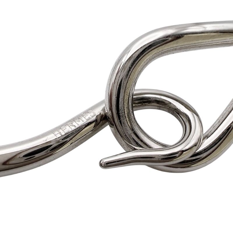 HERMES Jumbo Choker/Bracelet in Brown Leather with Silver Hardware