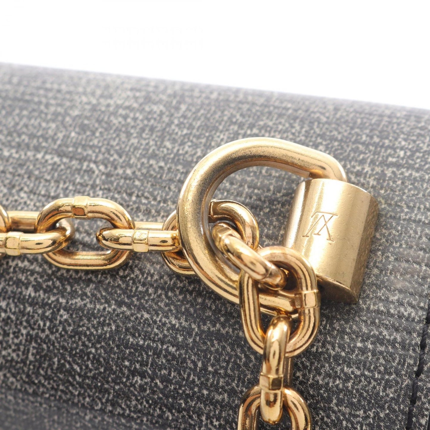 Louis Vuitton Twist MM Shoulder Bag in Gray/Black Leather