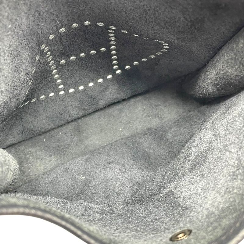 HERMES Évelyne TPM A刻 Black Leather Shoulder Bag for Women