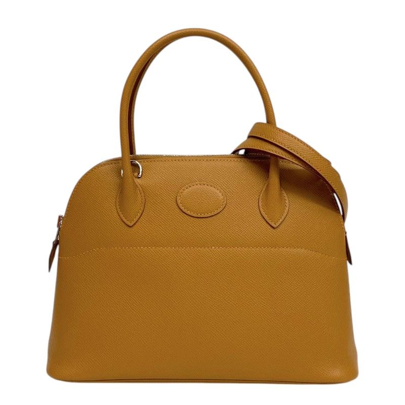 HERMES Bolide 27 Handbag in Sesame with Silver Hardware