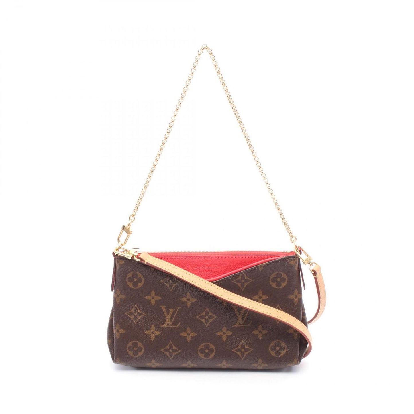 Louis Vuitton Pallas Clutch Monogram Poppy Petal Handbag