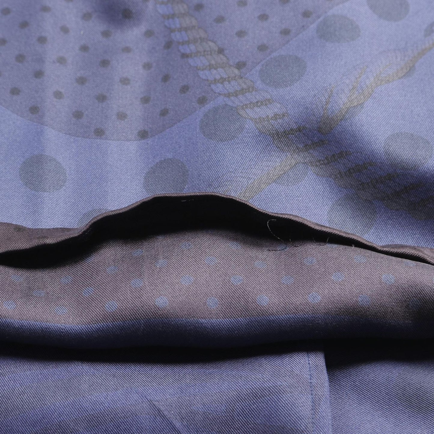 HERMES Silk Cotton Dress in Elegant Blue - Size 34