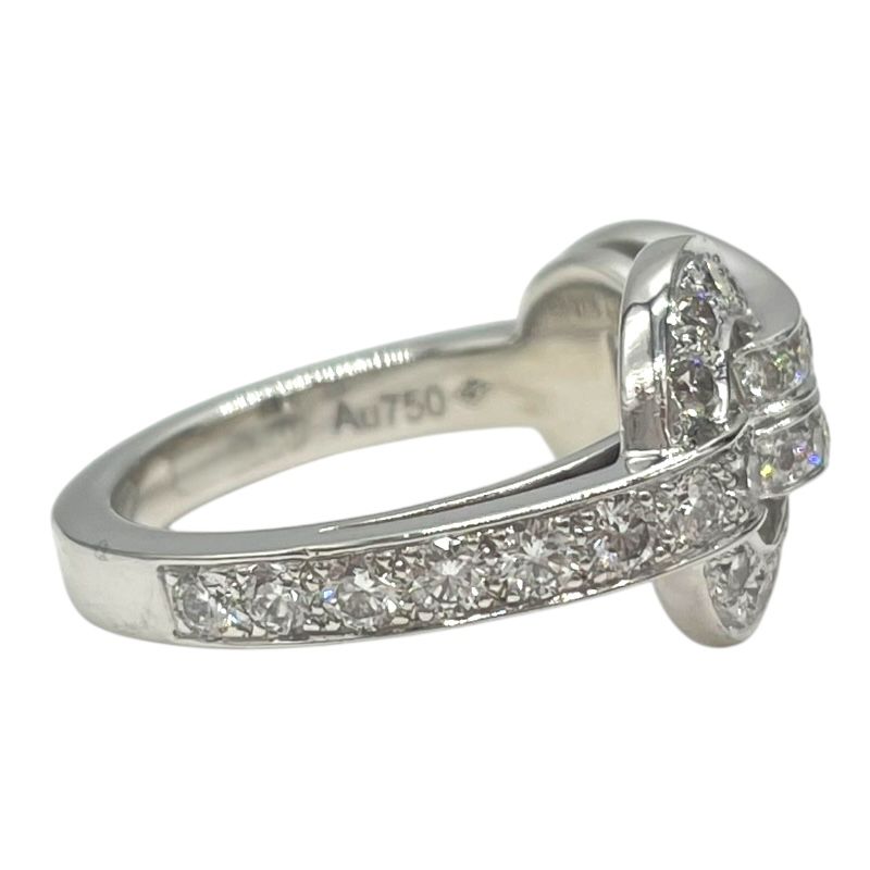 Cartier Agrafe Diamond Ring in Au750 - Exquisite Silver Elegance
