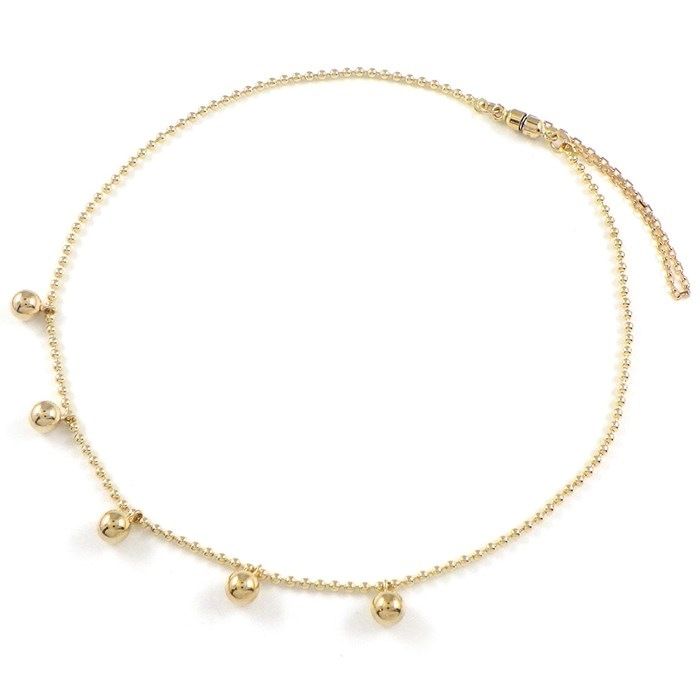 Exquisite K10 Yellow Gold Ball Bracelet with 5 Motifs