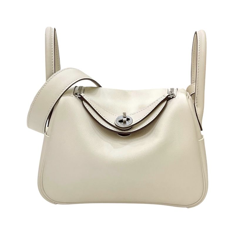 HERMES Lindy Mini Verso Bag - Nat×Sesame with Silver Hardware