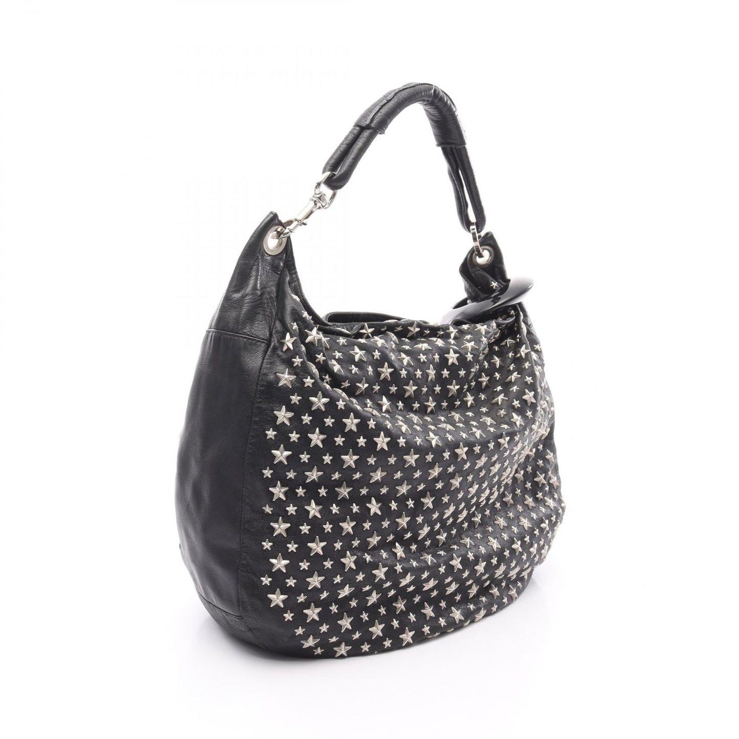 Jimmy Choo Sky Bag Black Leather Shoulder Bag - Timeless Elegance