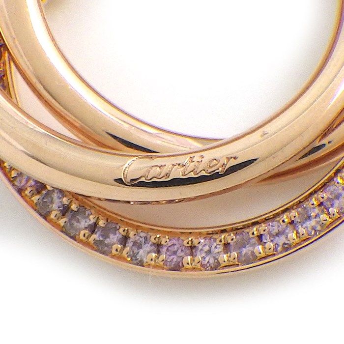 Cartier Trinity Necklace with Pink Sapphire in 18K Rose Gold