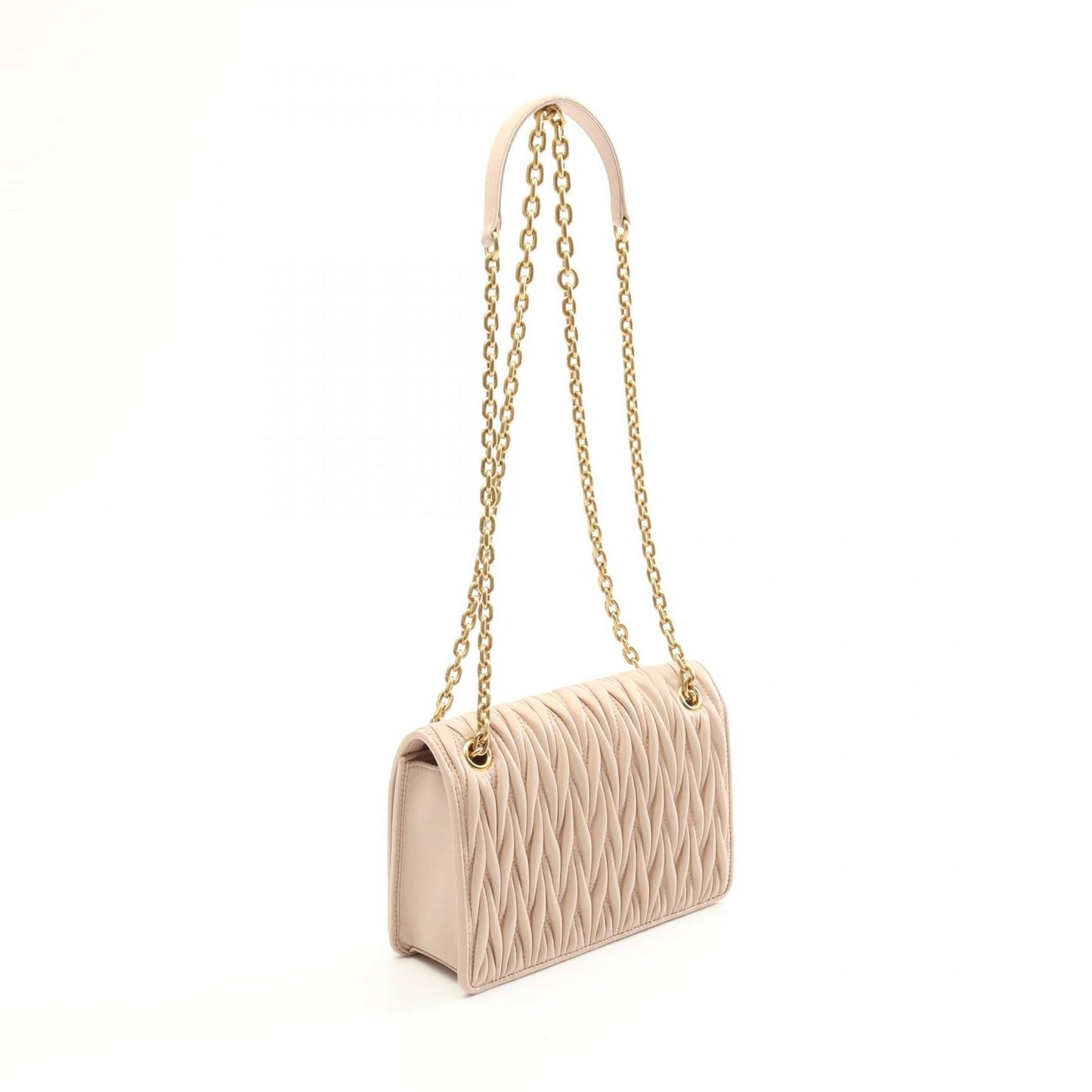Miu Miu Matelassé Mini Shoulder Bag in Pink Leather - Unused