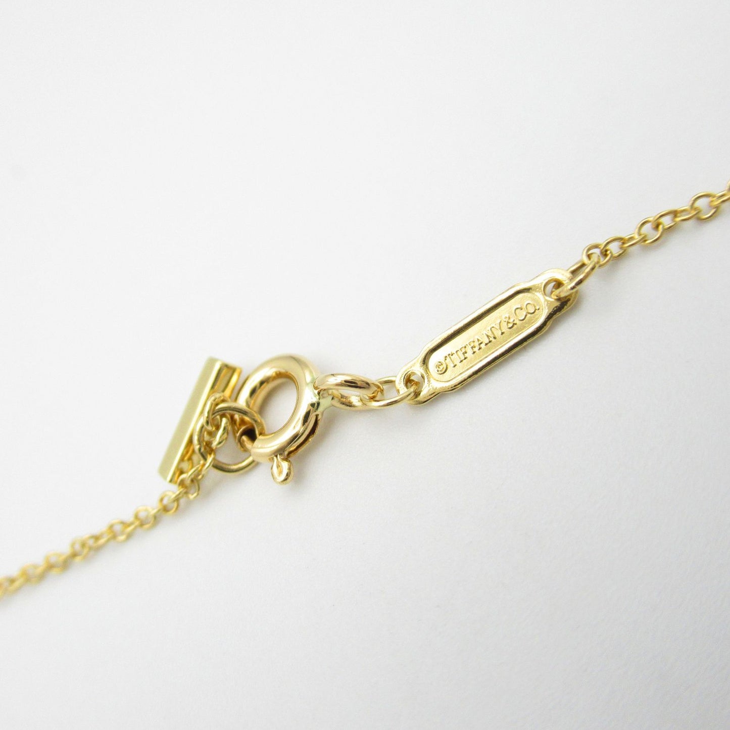 TIFFANY & CO T-Smile Mini Necklace in K18 Yellow Gold