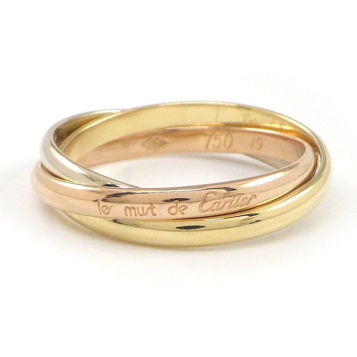 Cartier Trinity XS Ring in Tri-Color Gold - K18PG, K18WG, K18YG