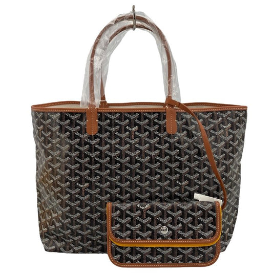 GOYARD Saint Louis PM Black Goyardine Canvas Unisex Tote Bag