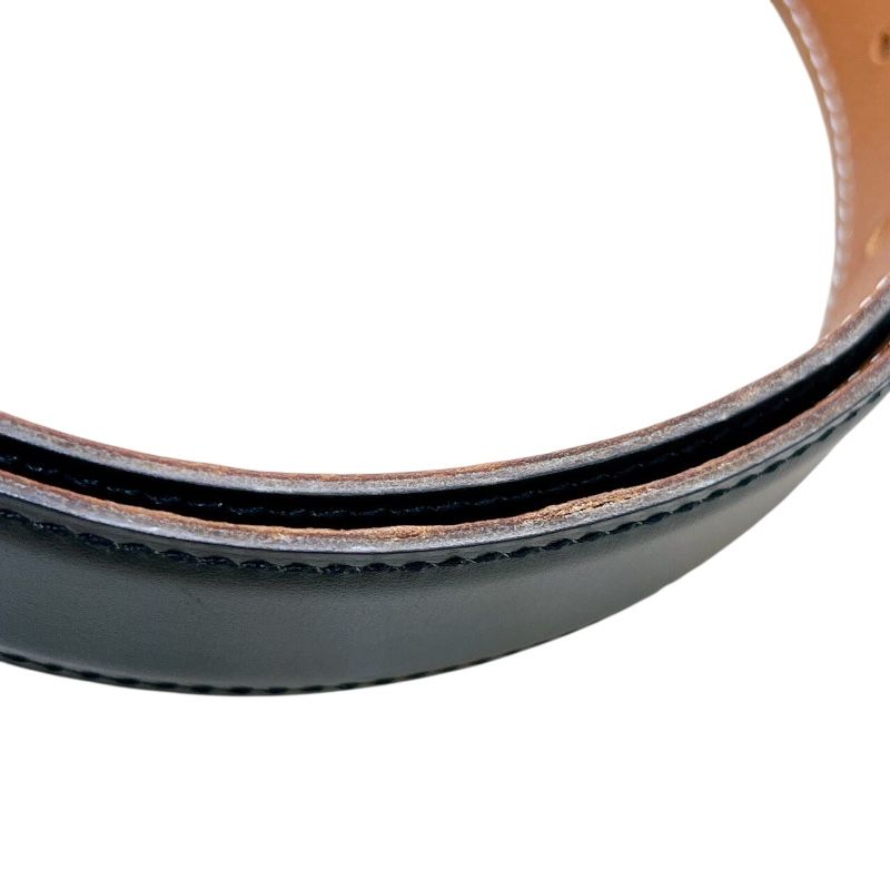 HERMES Mini Constance Belt 65cm Black with Gold Hardware