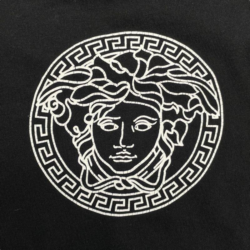 Versace Logo Print T-Shirt in Black Cotton - Men's XL