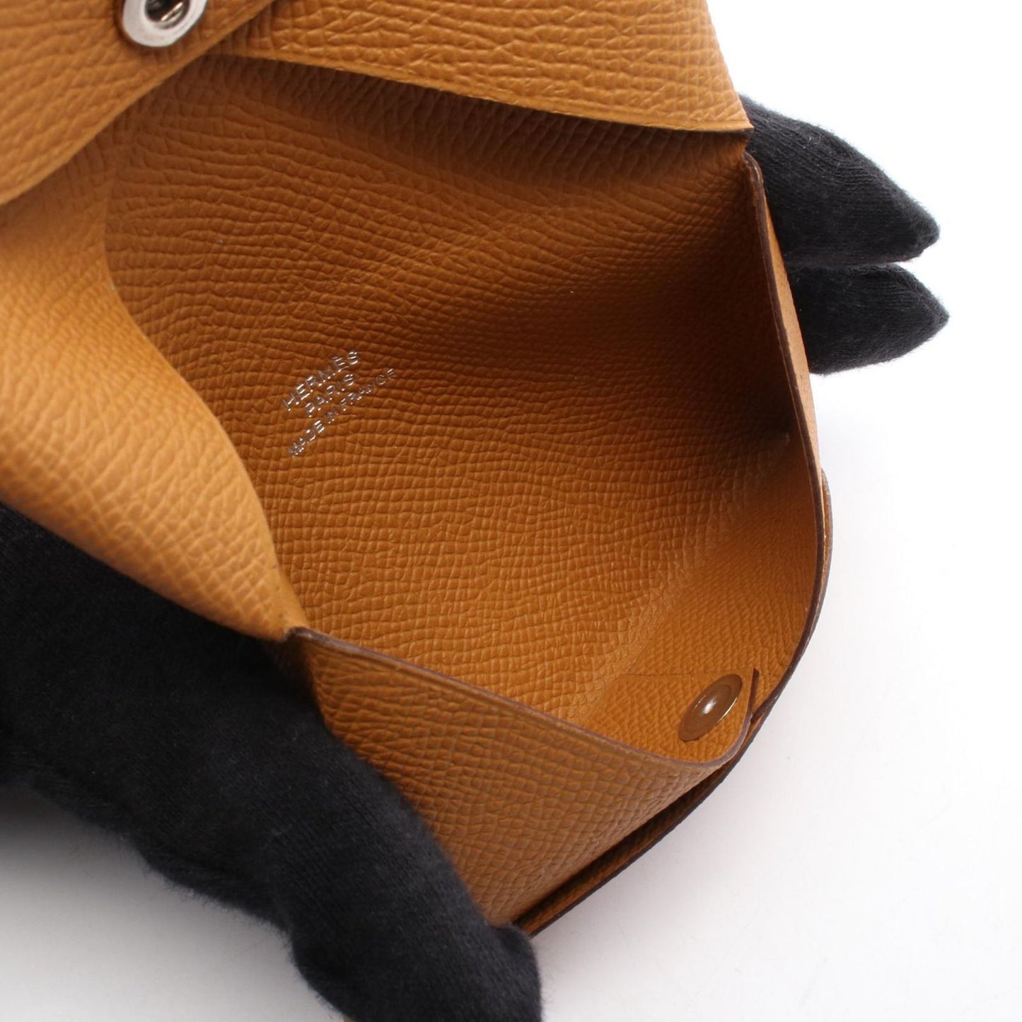 HERMES Calvi Coin Case in Sesame - Exquisite Craftsmanship