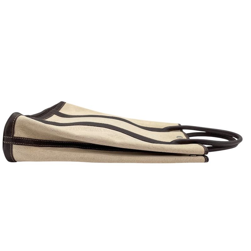 HERMES Garden File MM Handbag in Maroon with Silver Hardware