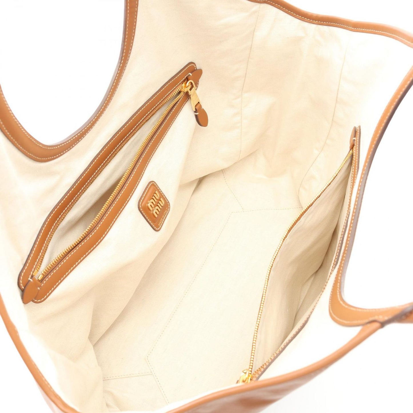 Miu Miu Ivy Large Tote Bag in Cognac Leather - Exquisite Craftsmanship