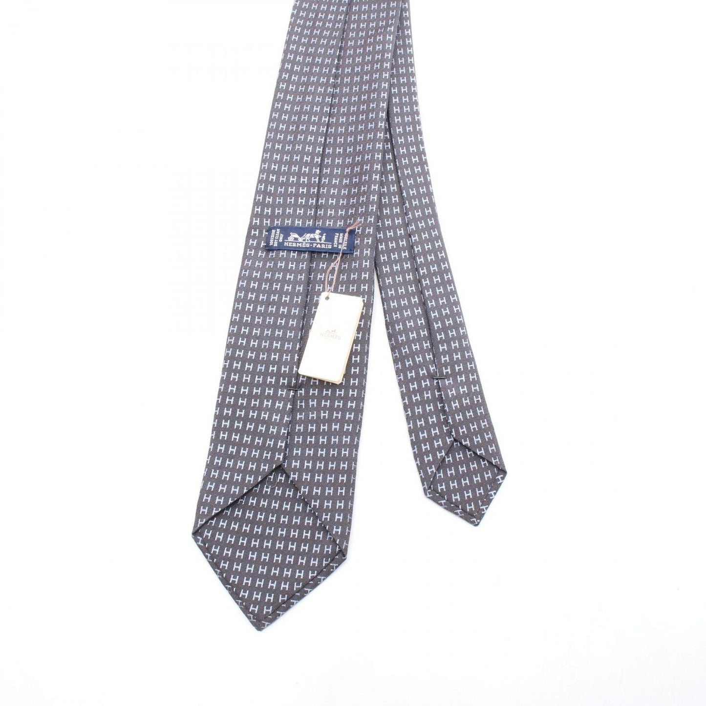 HERMES H Logo Silk Tie - Unused Luxury Accessory