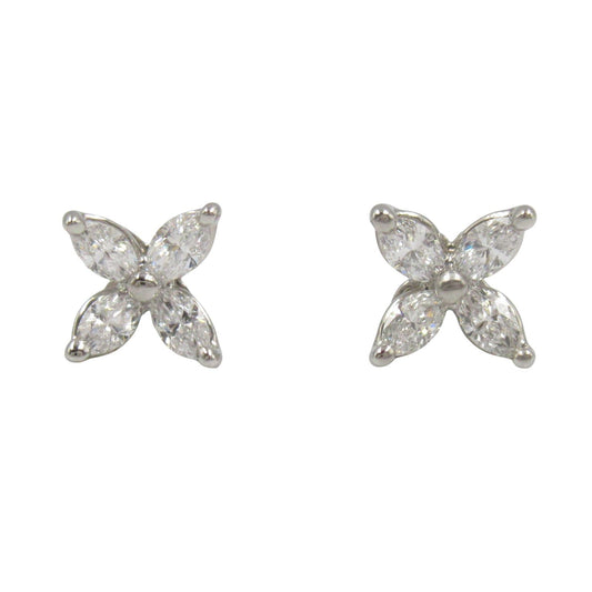 TIFFANY & CO Victoria Mini Diamond Earrings in Platinum