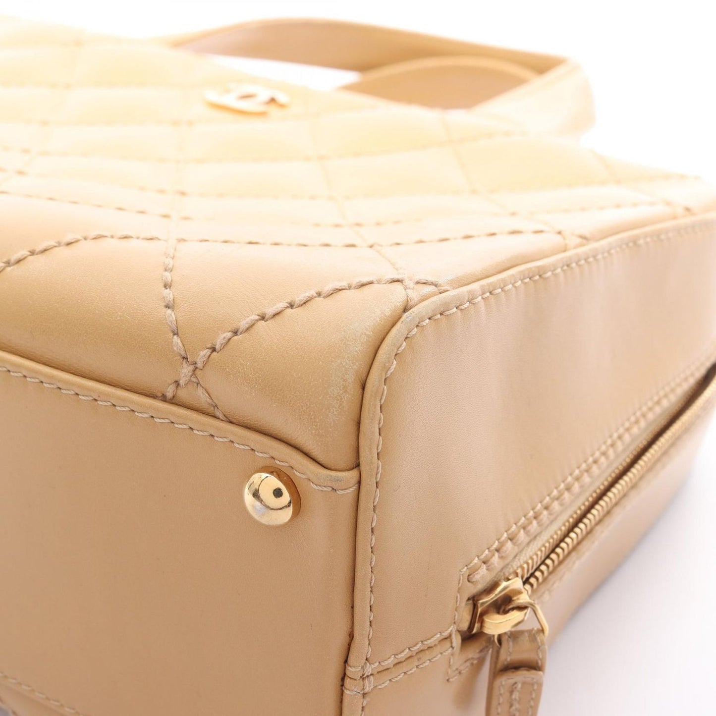 CHANEL Wild Stitch Tote Bag in Beige Leather - Timeless Elegance