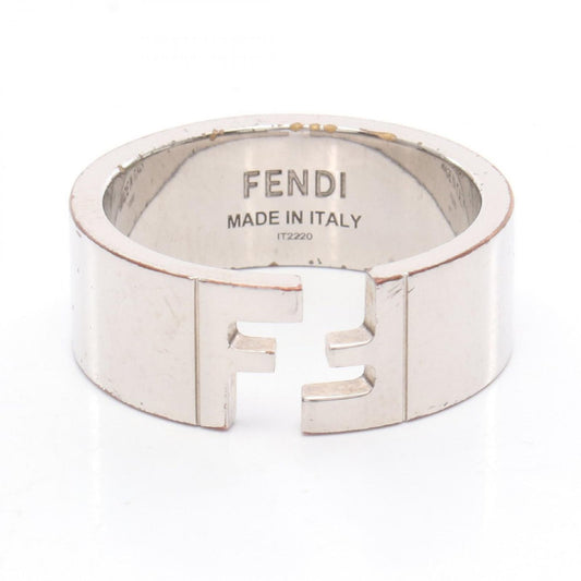FENDI FF Logo Ring in Stainless Steel - Size 24.5