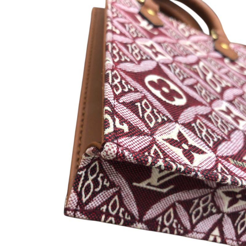 Louis Vuitton Petite Sac Plat M69846 Bordeaux Jacquard Shoulder Bag