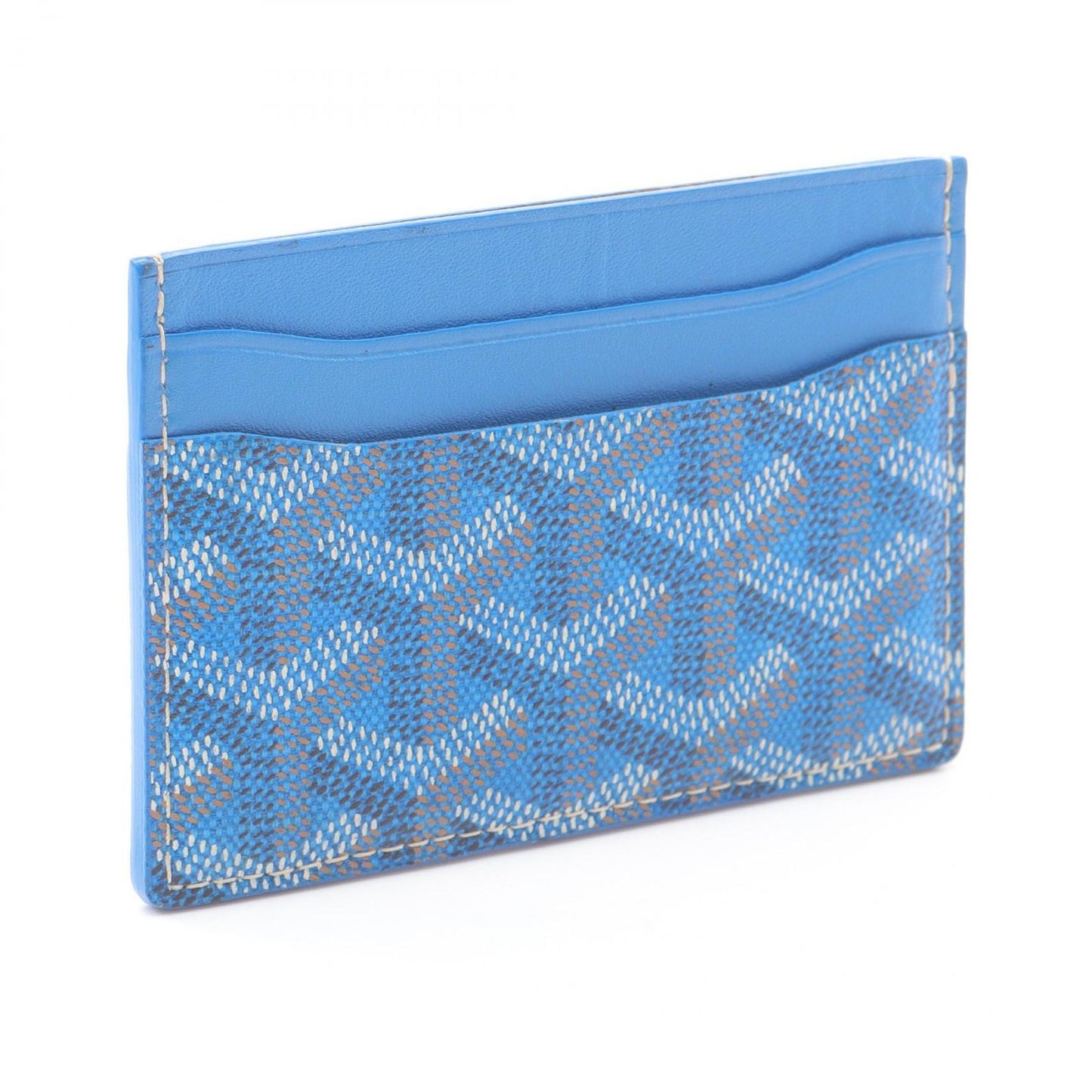GOYARD Saint Sulpice Card Case in Blue Leather - Exquisite Craftsmanship