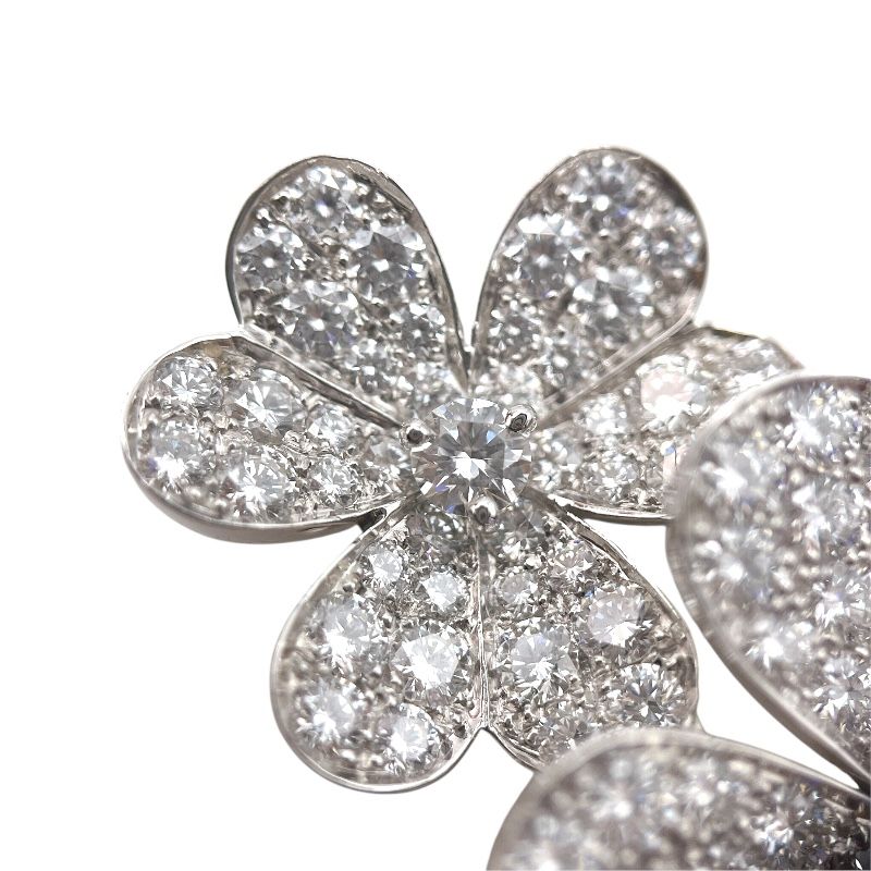 Van Cleef & Arpels Frivole Diamond Brooch in 18K White Gold