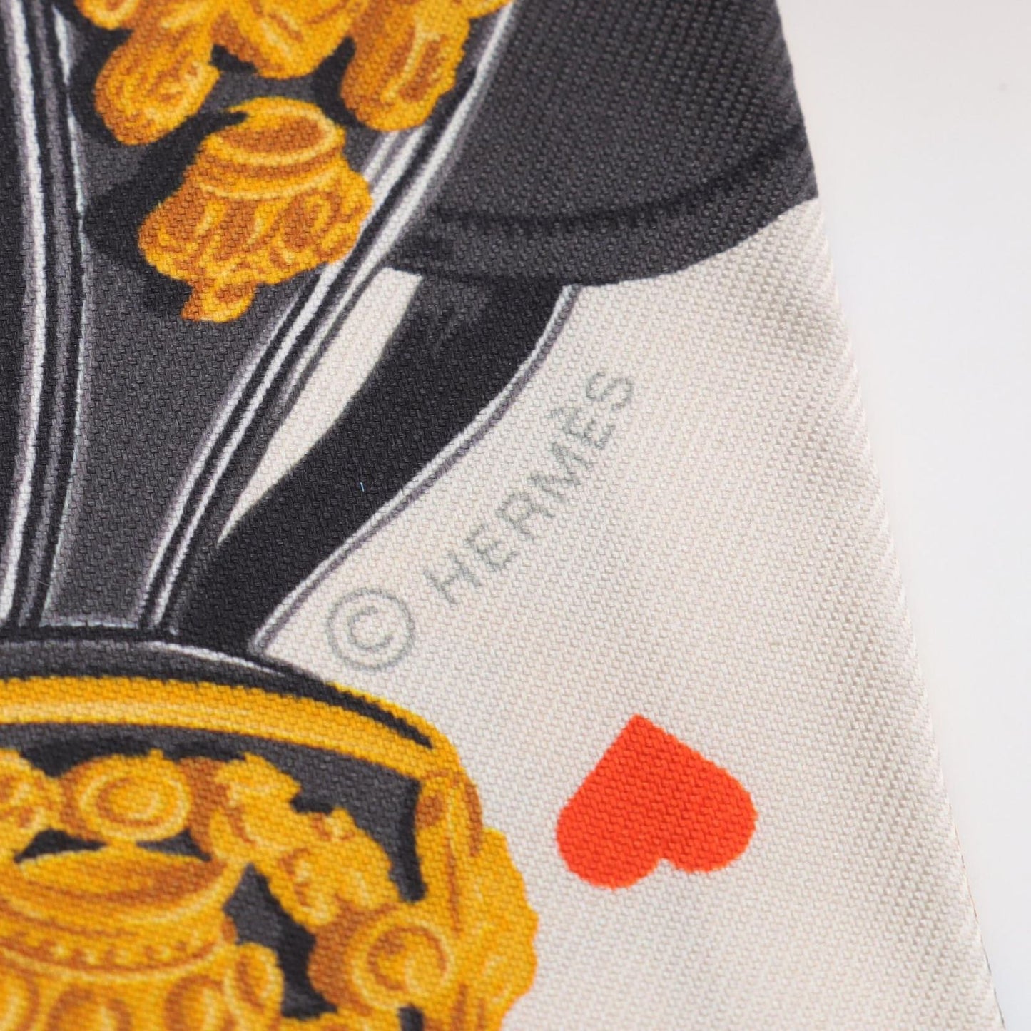 HERMES Brides de Gala Love Twilly Scarf - Ivory & Black Silk