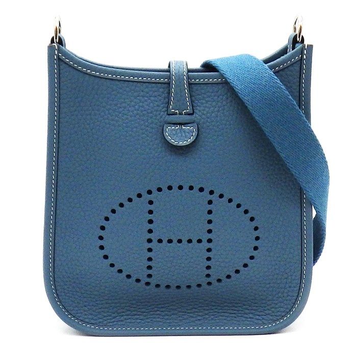 HERMES Evelyne TPM Shoulder Bag - New Blue Jean, 2023 Edition
