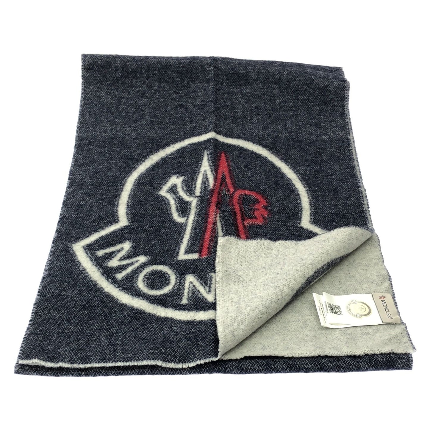 MONCLER Blue Wool Scarf - Unisex Luxury Accessory