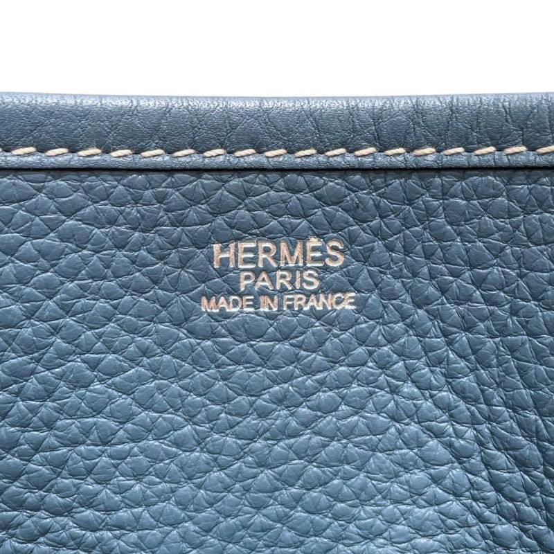 HERMES Evelyne II Blue Jean Togo Leather Shoulder Bag - Exquisite Craftsmanship