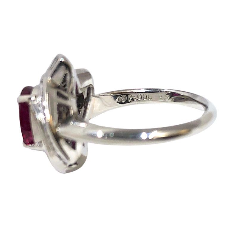 TASAKI Platinum 900 Ruby and Diamond Ring - Exquisite Craftsmanship